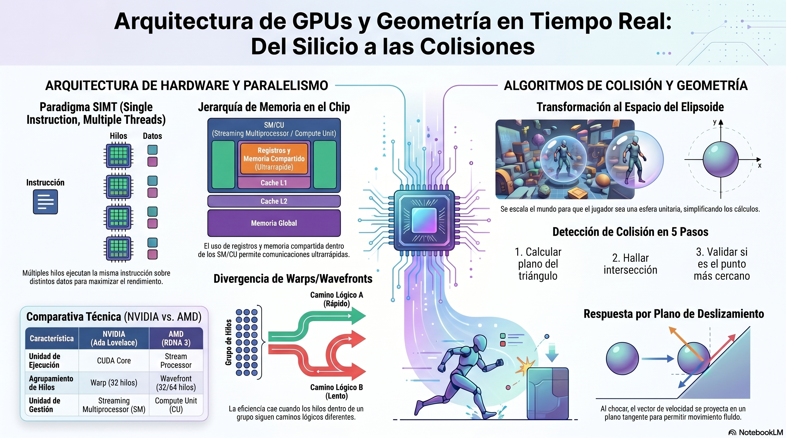 Infografía: Arquitectura de GPU y Detección de Colisiones