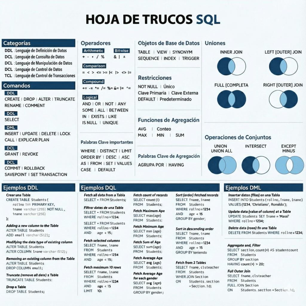 Hoja de Trucos SQL